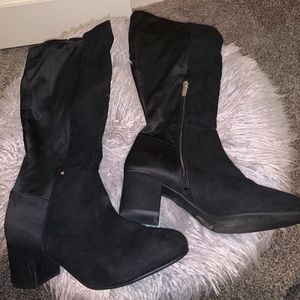 Black knee high boots
